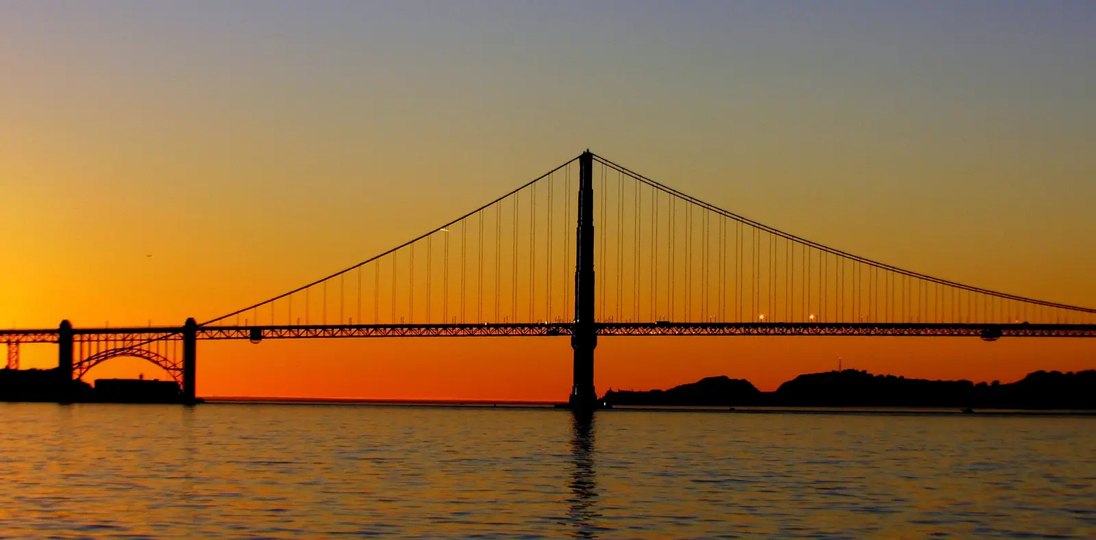 The Golden Gate Bridge at sunset, San Francisco